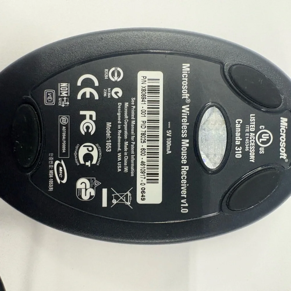 Microsoft Wireless Mouse Receiver v1.0 Model 1053